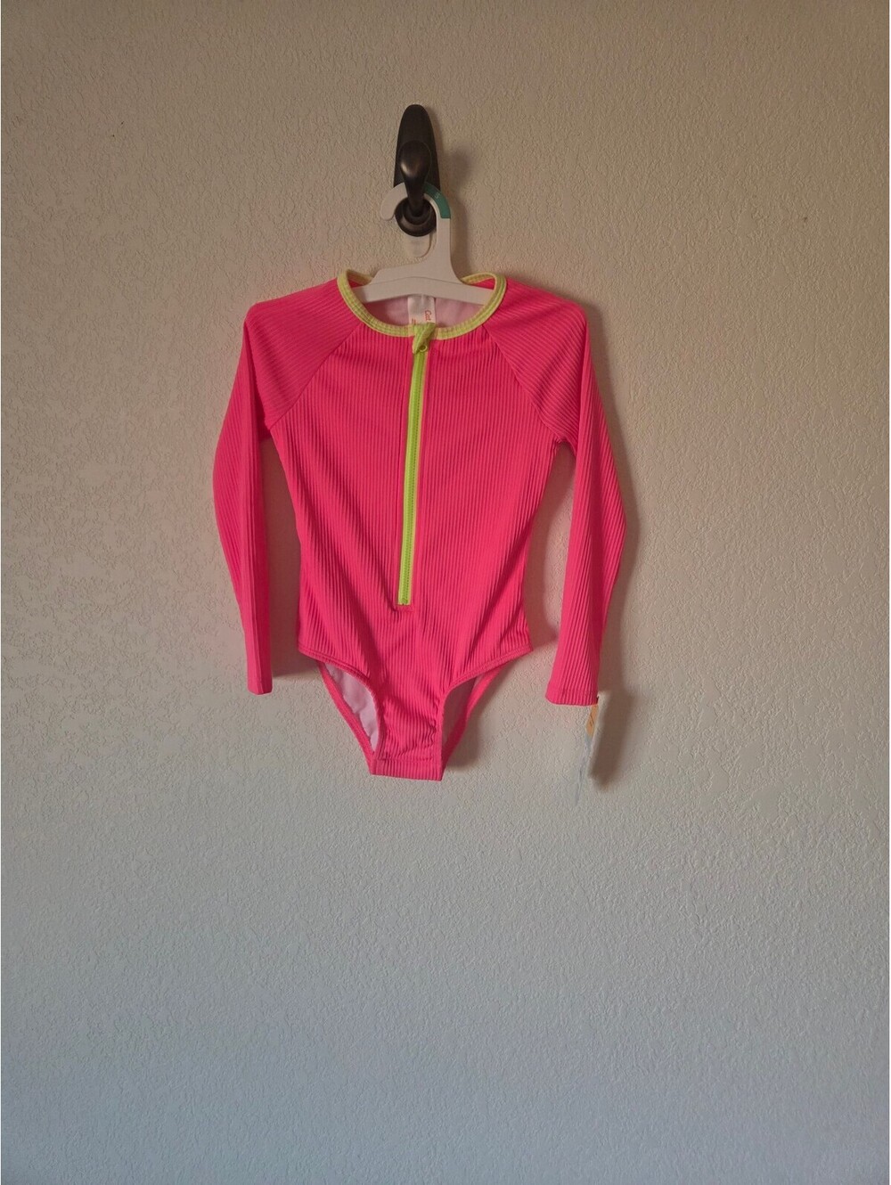 Cat & Jack Girls' Long Sleeve One-Piece Swimsuit with Zipper, Size 5T